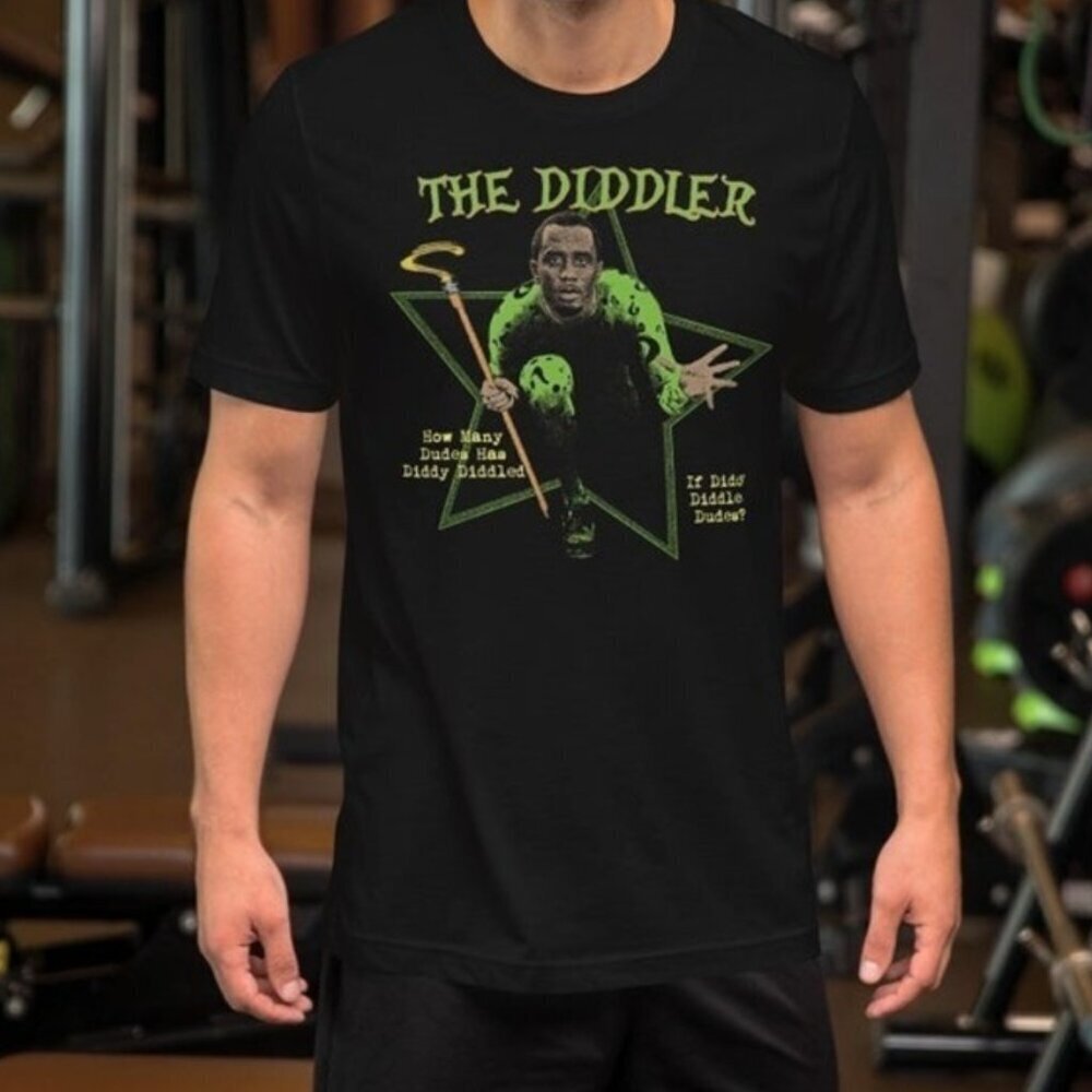P Diddy Funny The Diddler Ironic Retro Humor Graphic Unisex Style T-Shirt .